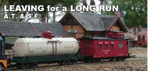 A.T. & S.F passing the station